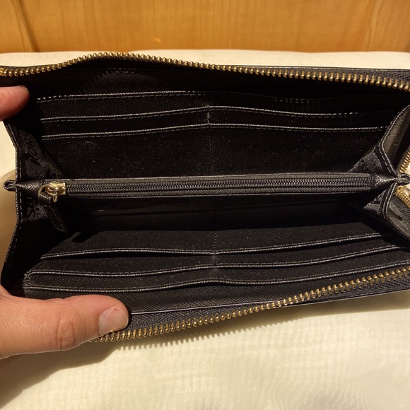 Michael Kors black coated canvas zip wallet. - Picture 5 of 5